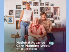 Family sitting together with words National Advanced Care Planning Week